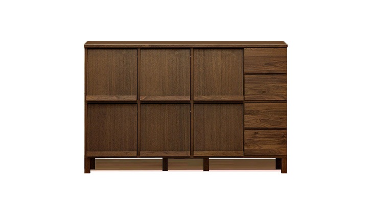 LECCE 143マガジンレコードラック ウォルナット