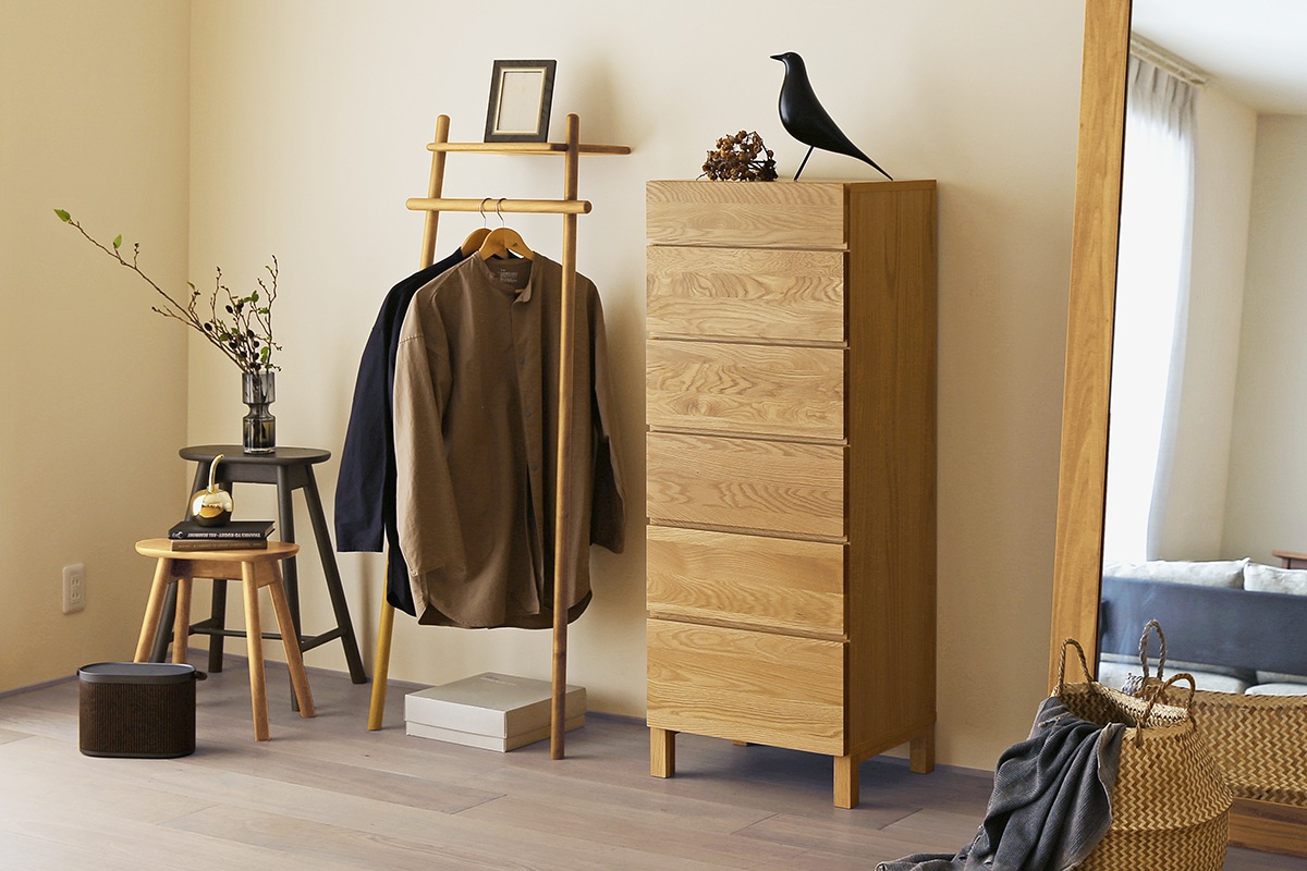 LECCE 50リビングハイチェスト オーク