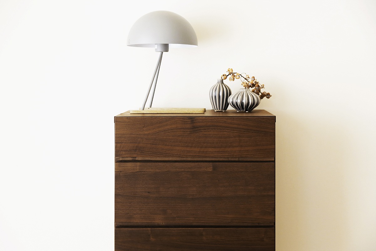 LECCE 50リビングハイチェスト ウォルナット