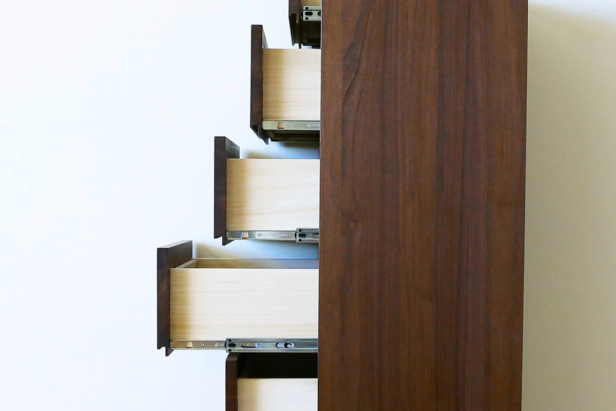 LECCE 50リビングハイチェスト ウォルナット