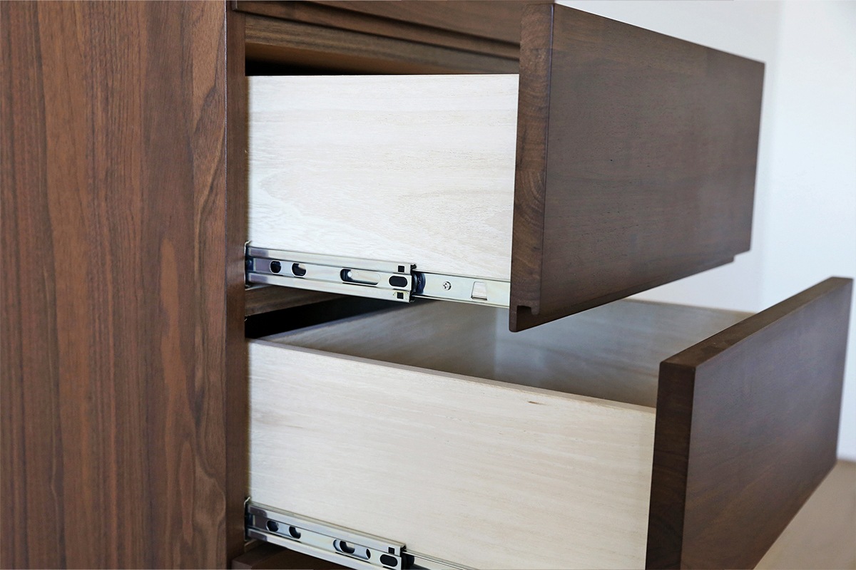 LECCE 50リビングハイチェスト ウォルナット