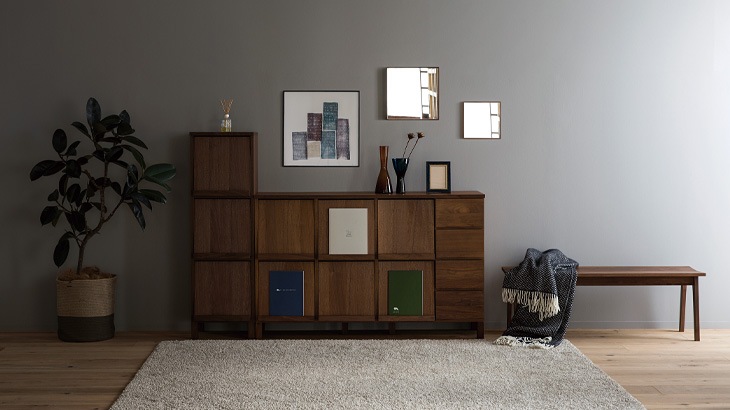 LECCE 180マガジンレコードラック ウォルナット