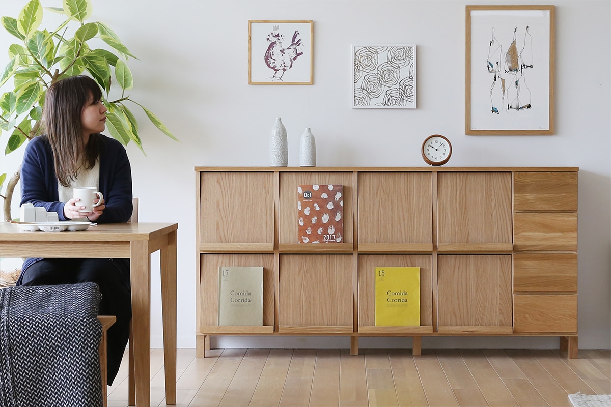 LECCE 180マガジンレコードラック ウォルナット