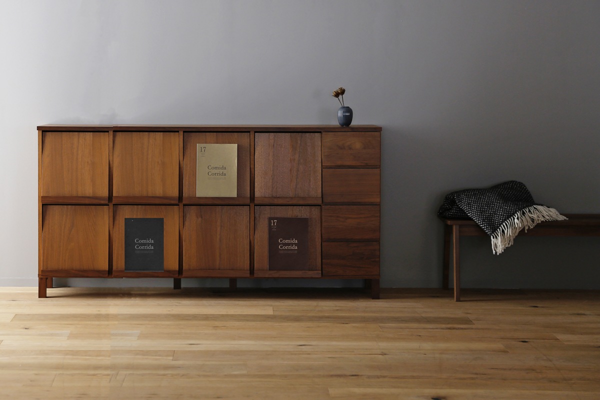 LECCE 180マガジンレコードラック ウォルナット