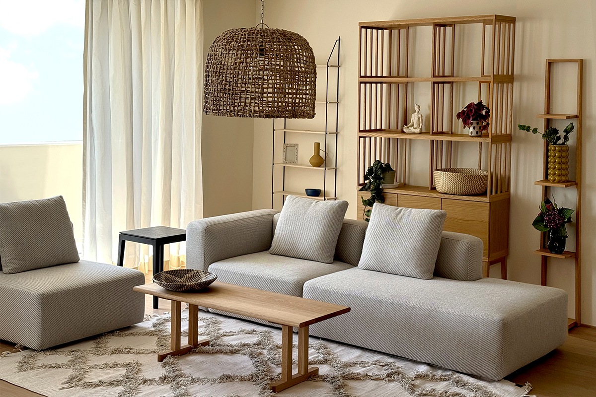 SUMOWA SOFA 2人掛け（右背もたれ）グレー