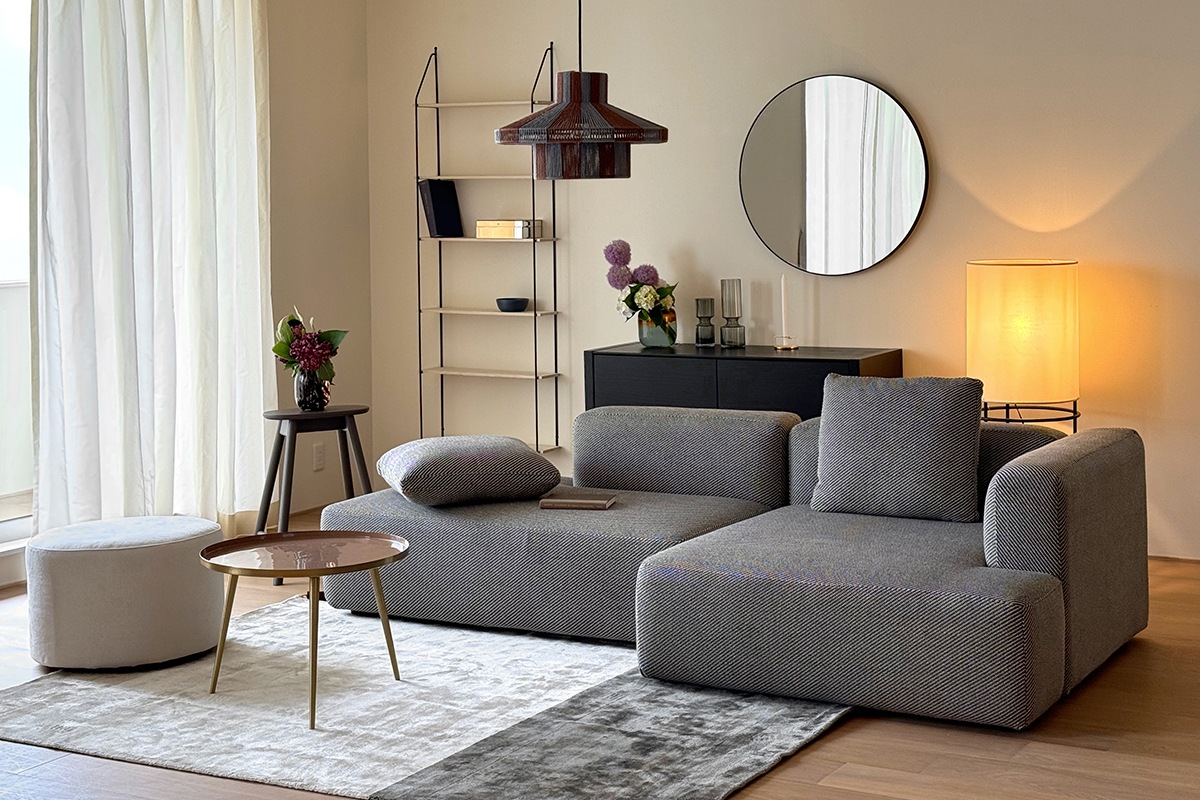 SUMOWA SOFA 2人掛け（右背もたれ）グレー