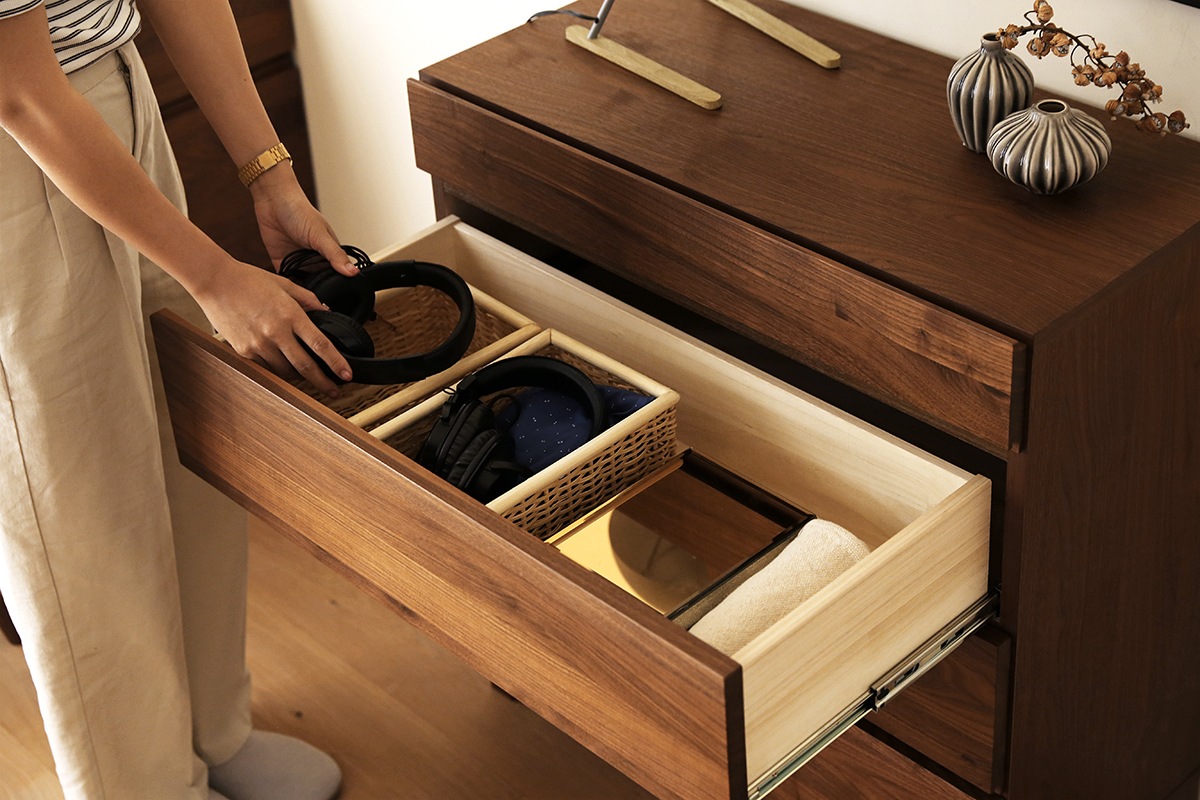 LECCE 80リビングチェスト ウォルナット