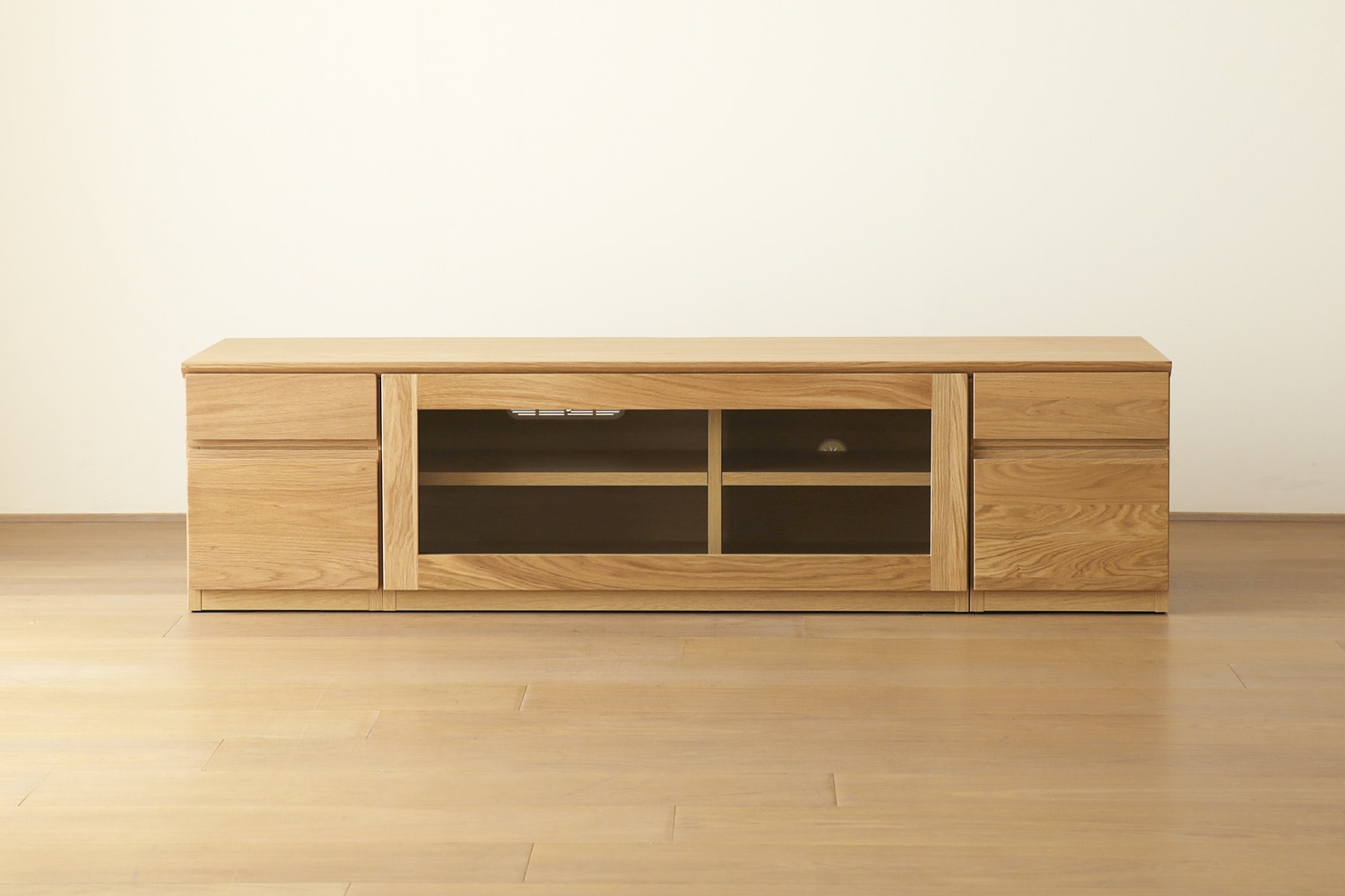 ASTER アスター TV SET2 オーク (150天板 + 30TVチェスト + 90TVガラス扉 + 30TVチェスト)