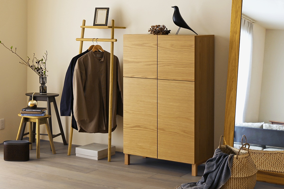 LECCE 80ハイキャビネット オーク