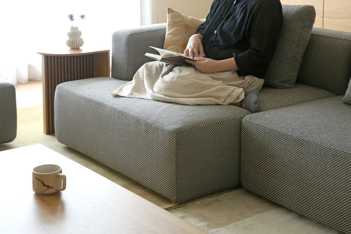SUMOWA SOFA スモワ シェーズロング（左肘）グレー