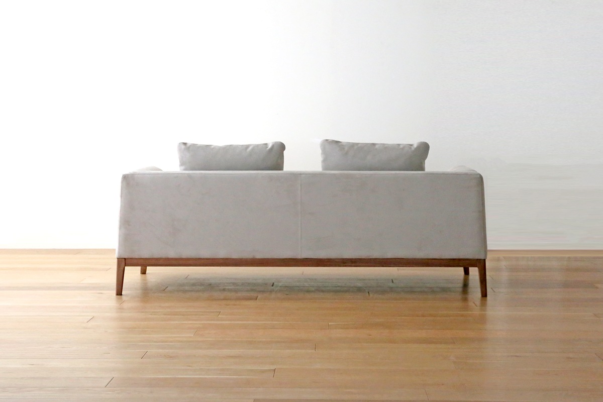 廃番25％OFF】 FRACCE SOFA 2人掛け グレー ウォルナット脚