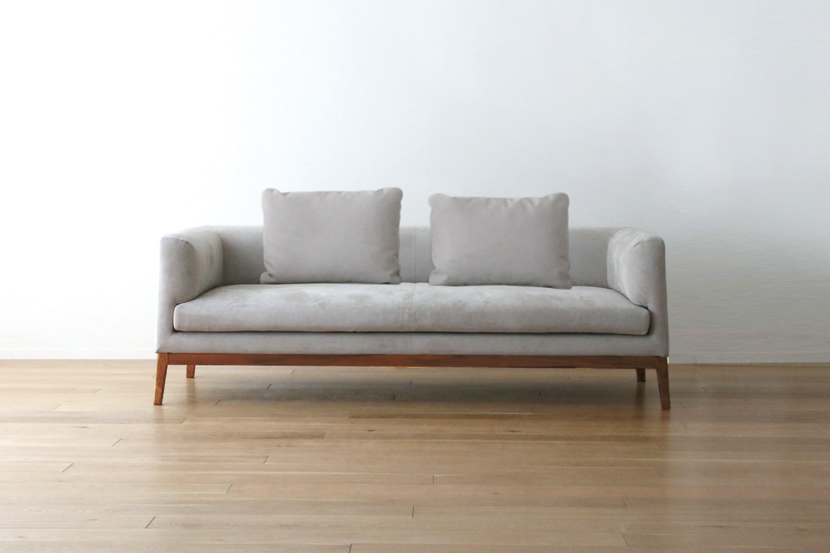 【廃番25％OFF】 FRACCE SOFA 2人掛け グレー ウォルナット脚