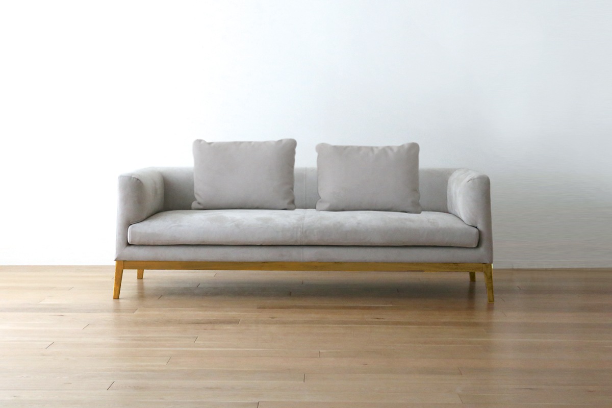 【廃番25％OFF】 FRACCE SOFA 2人掛け グレー ウォルナット脚