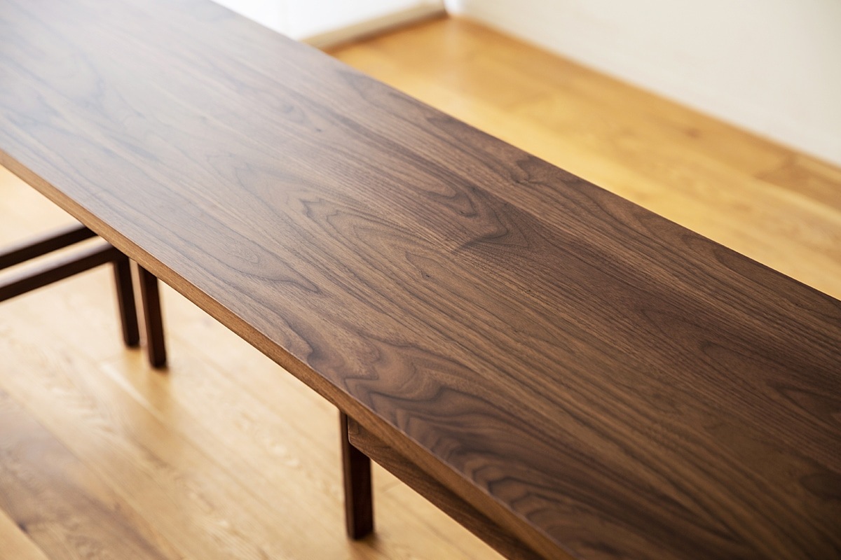 PLAIN DESK SET2 オーダー突板天板 (幅90cm奥行55cm)＋片脚パーツ 天板奥行き 55cm～70cm用 + 片脚パーツ 天板奥行き55cm～70cm用 + オーダー上置きタイプB (幅90cm)