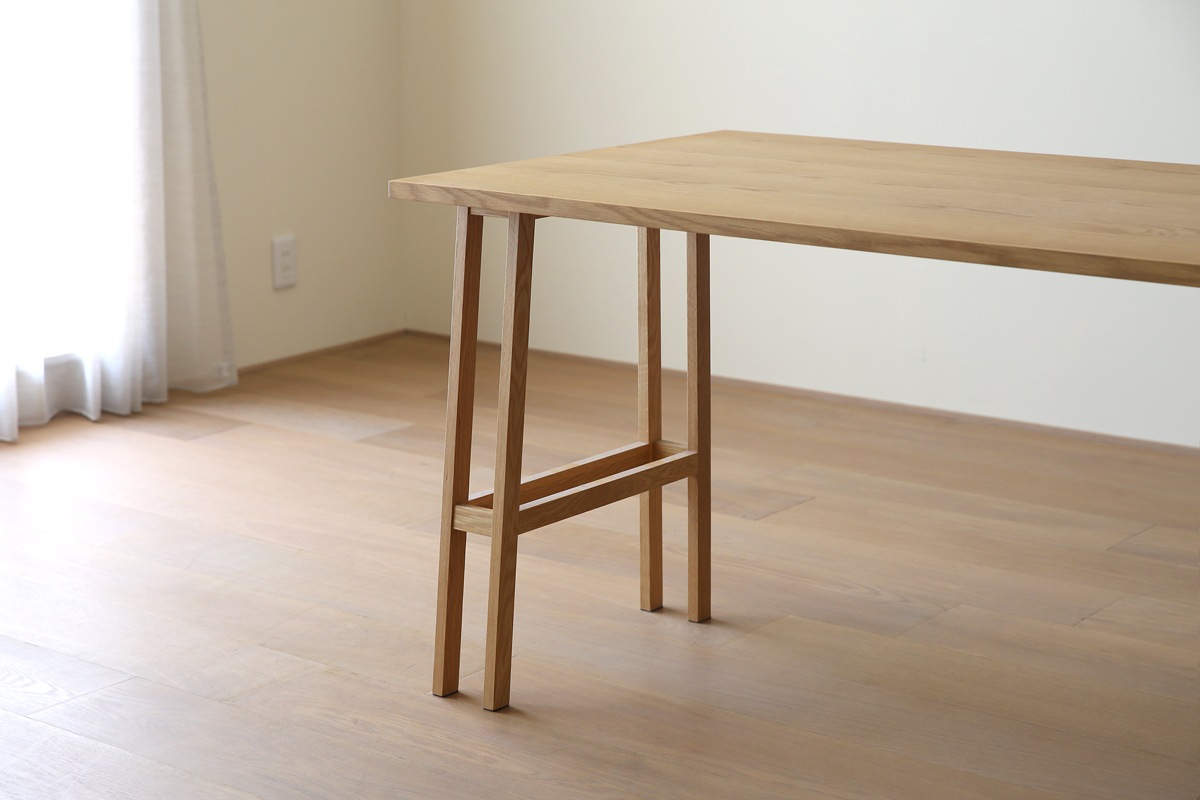 PLAIN DESK SET2 オーダー突板天板 (幅90cm奥行55cm)＋片脚パーツ 天板奥行き 55cm～70cm用 + 片脚パーツ 天板奥行き55cm～70cm用 + オーダー上置きタイプB (幅90cm)