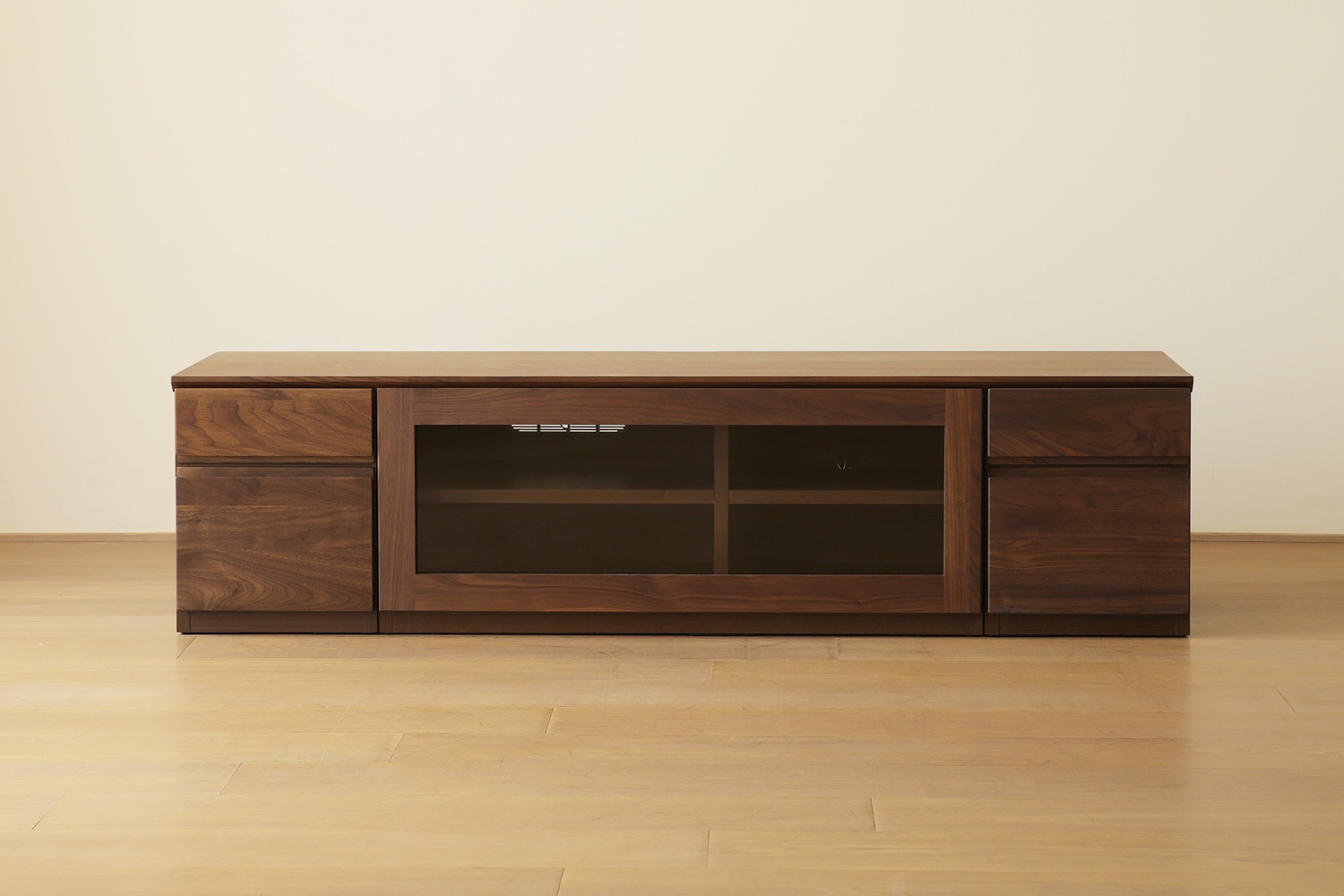 ASTER アスター TV SET2 ウォルナット (150天板 + 30TVチェスト + 90TVガラス扉 + 30TVチェスト)