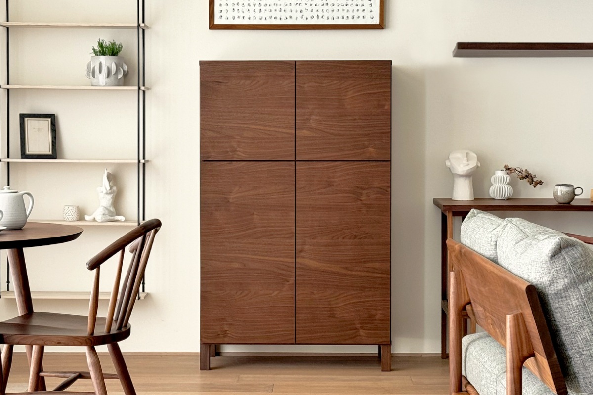 LECCE 80ハイキャビネット ウォルナット