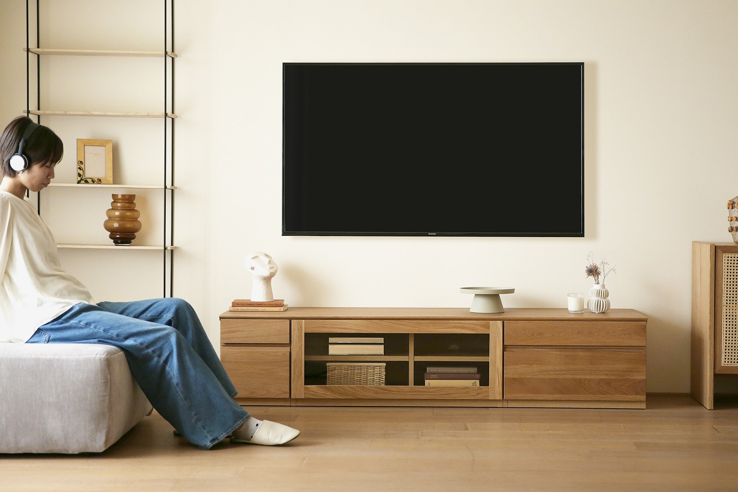 ASTER アスター TV SET4 ウォルナット (180天板 + 30TVチェスト + 90TV
