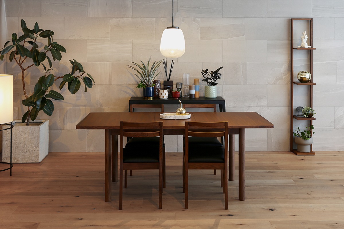 ORP DINING TABLE 伸長式 W160-200 ウォルナット