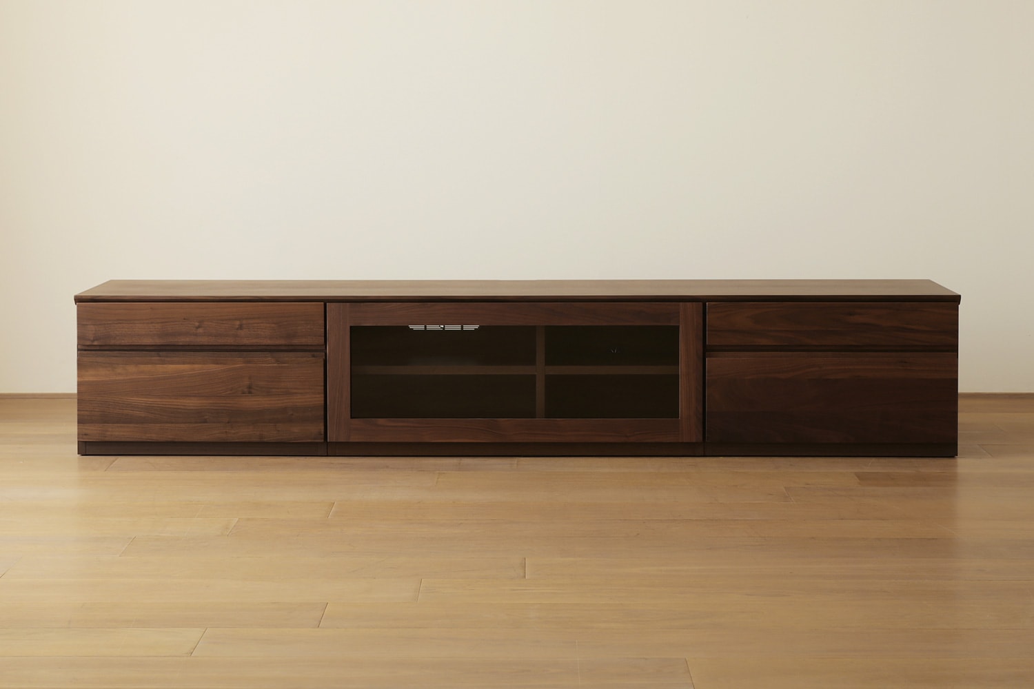 ASTER アスター TV SET5 ウォルナット (210天板 + 60TVチェスト + 90TVガラス扉 + 60TVチェスト)
