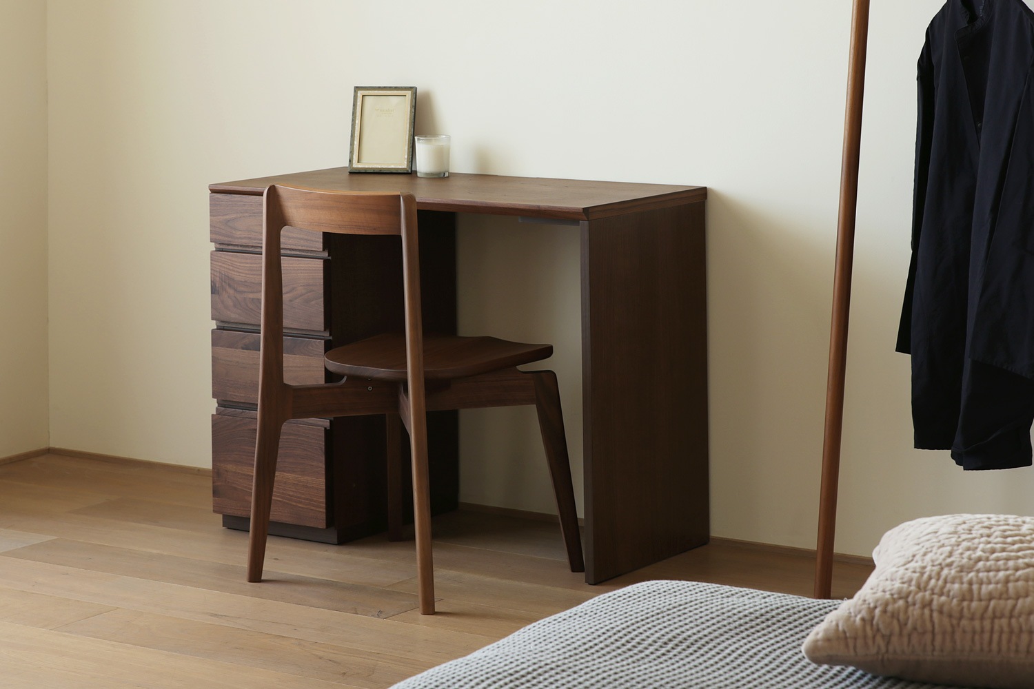 ASTER アスター DESK SET2 オーク (90天板 + サイドパネル（右・左） + 30チェスト) ※チェア別売