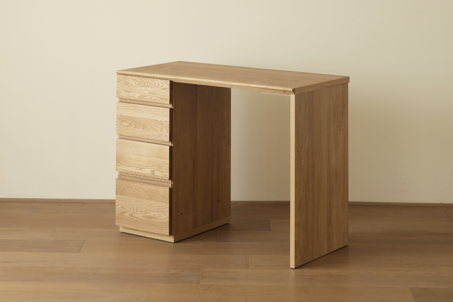 ASTER アスター DESK SET2 オーク (90天板 + サイドパネル（右・左） + 30チェスト) ※チェア別売