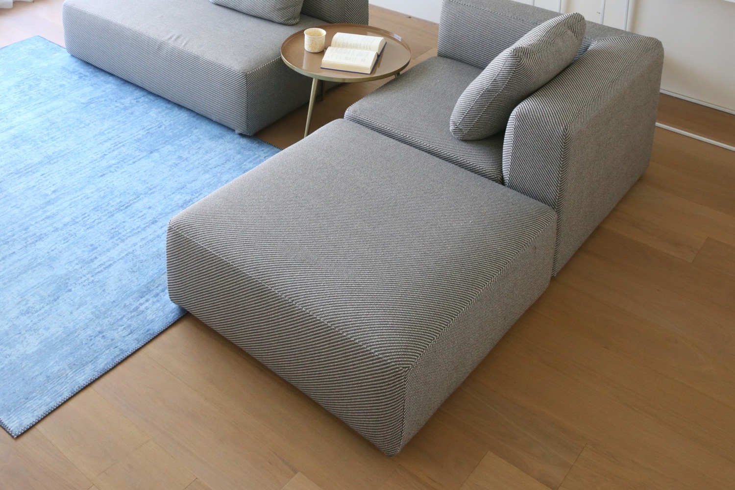SUMOWA SOFA スモワ オットマン 90×90 グレー