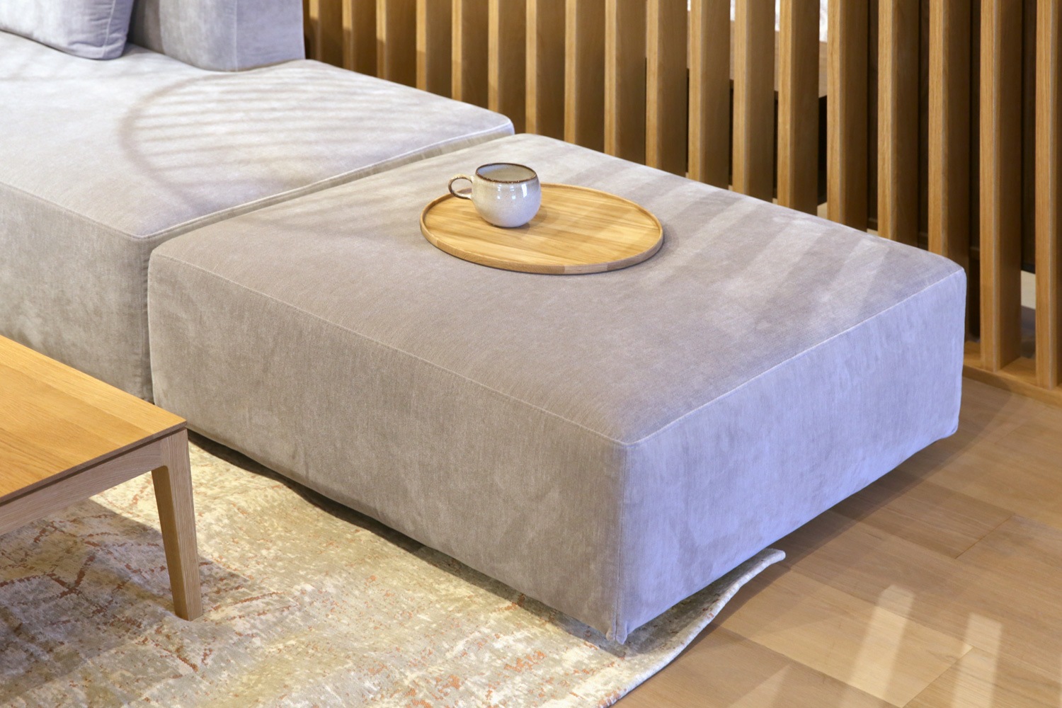 SUMOWA SOFA スモワ オットマン 90×90 グレー