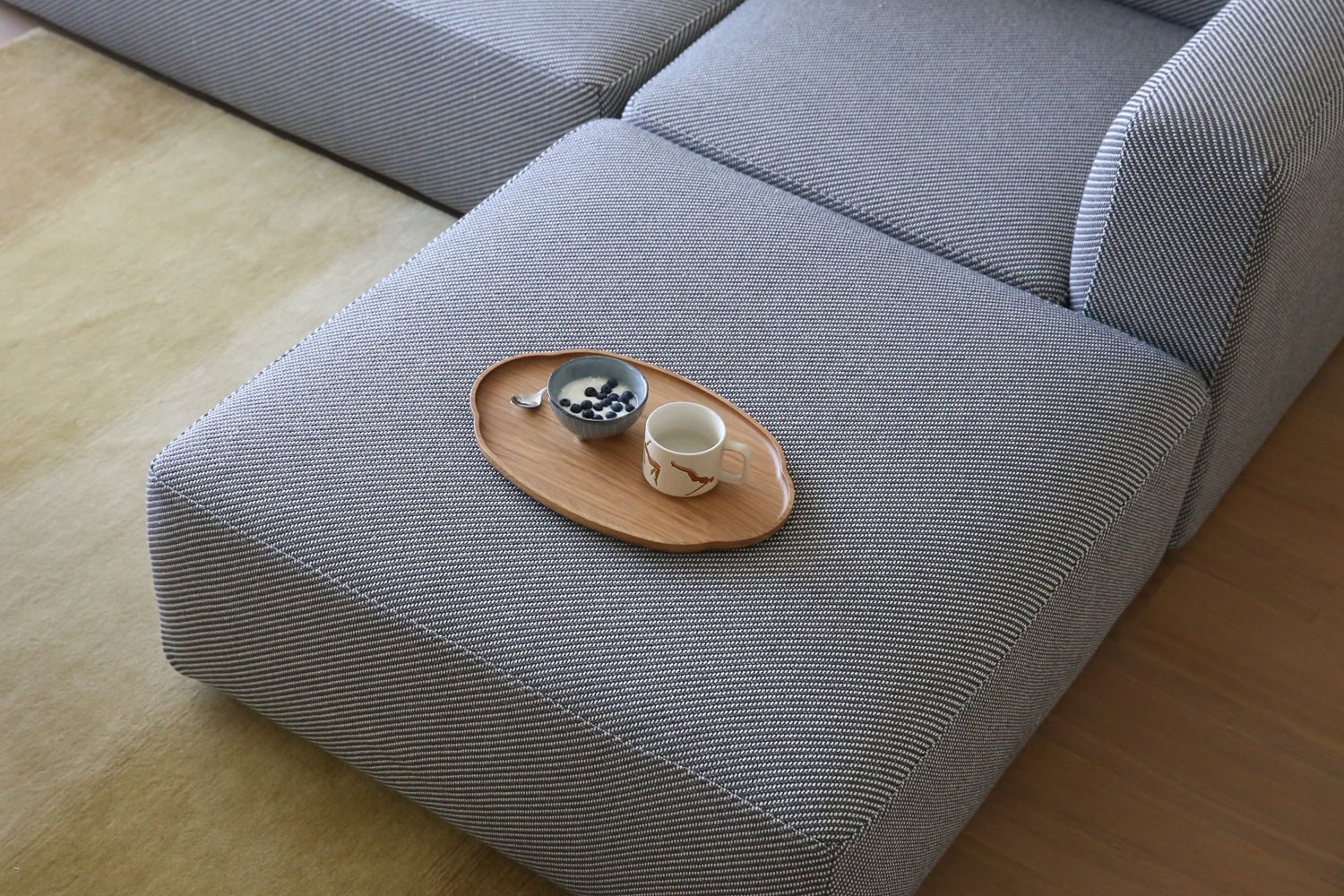 SUMOWA SOFA スモワ オットマン 90×90 グレー