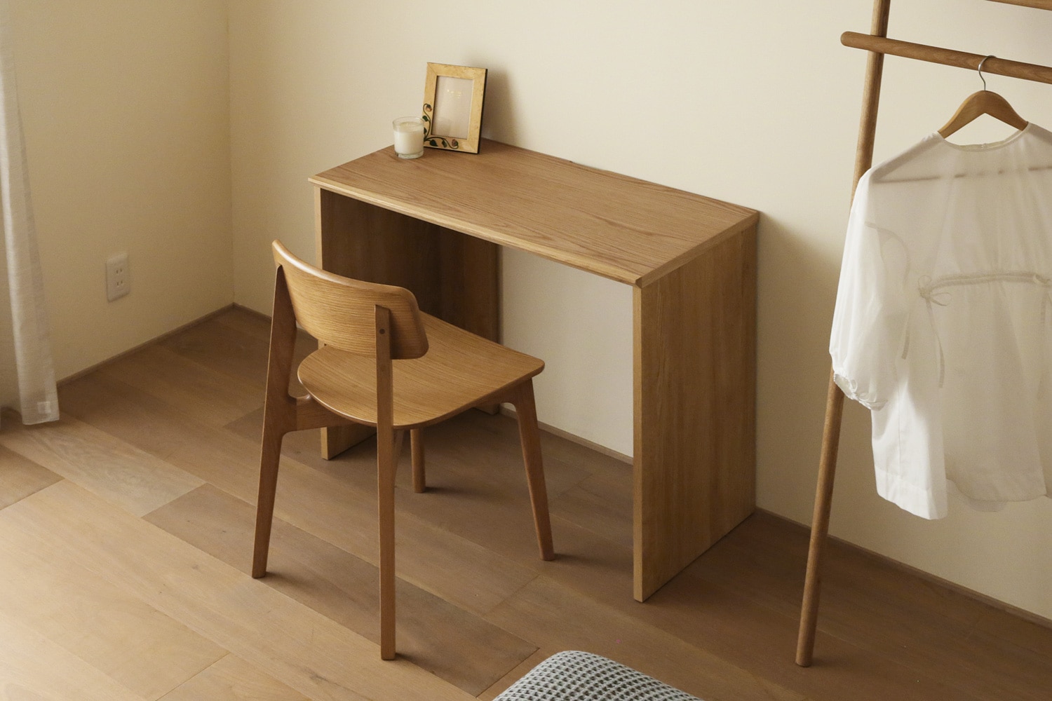 ASTER アスター DESK SET1 オーク (90天板 + サイドパネル（左・右） ) ※チェア別売
