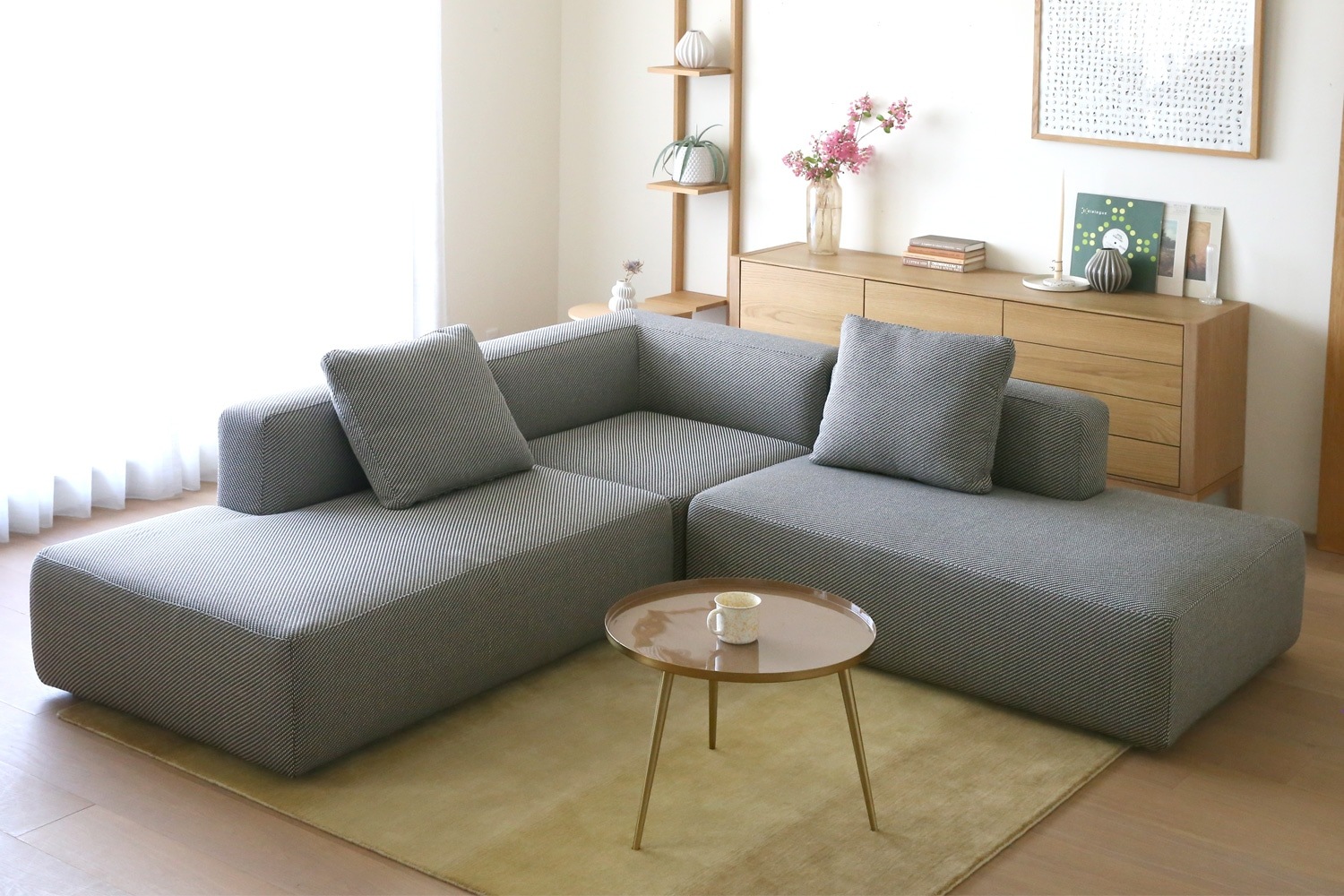 SUMOWA SOFA スモワ コーナーソファ（左）グレー