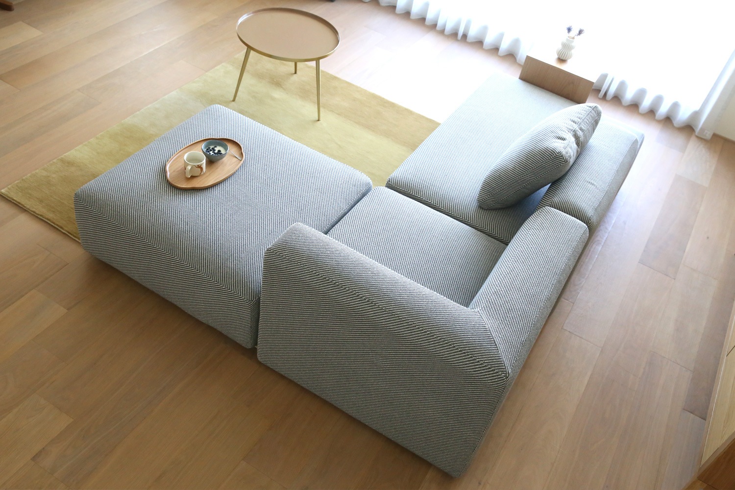 SUMOWA SOFA スモワ コーナーソファ（右）グレー