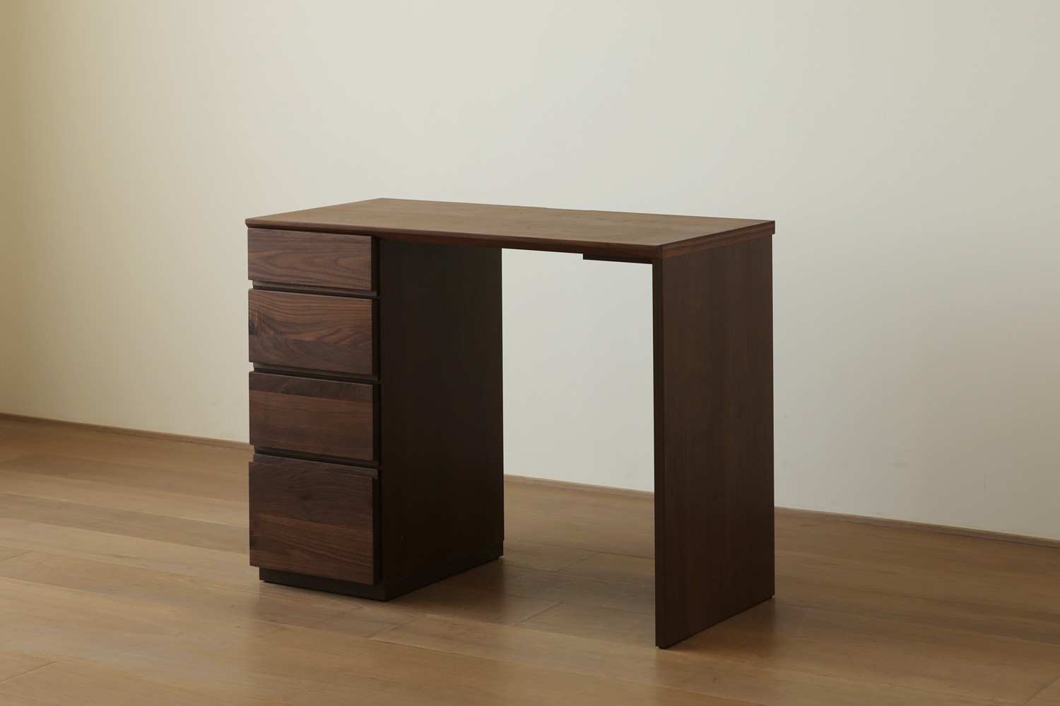ASTER アスター DESK SET2 ウォルナット (90天板 + サイドパネル（左・右) + 30チェスト) ※チェア別売