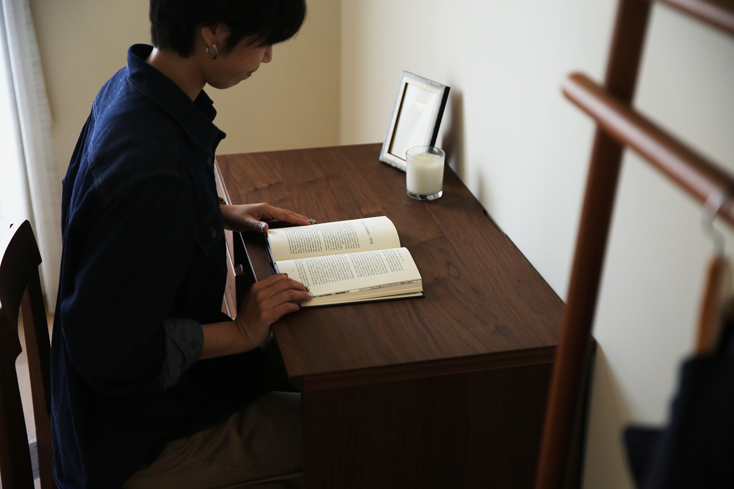 ASTER アスター DESK SET2 ウォルナット (90天板 + サイドパネル（左・右) + 30チェスト) ※チェア別売