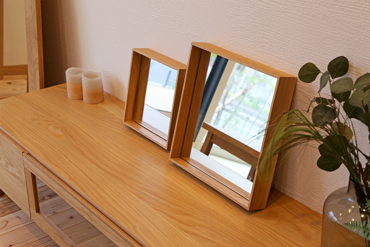 BOX MIRROR 3535ミラー オーク