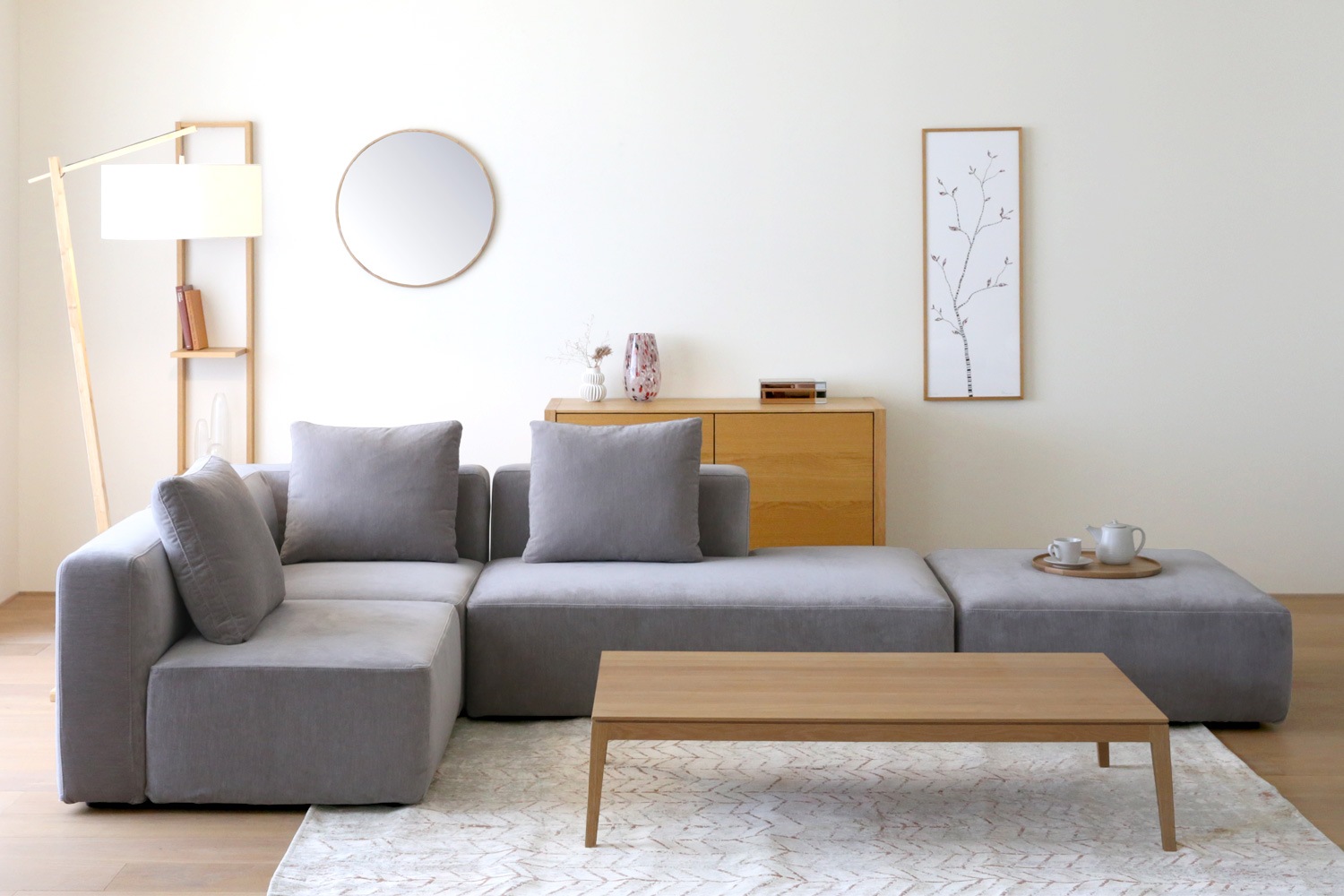 SUMOWA SOFA スモワ 1人掛け(肘なし)グレー