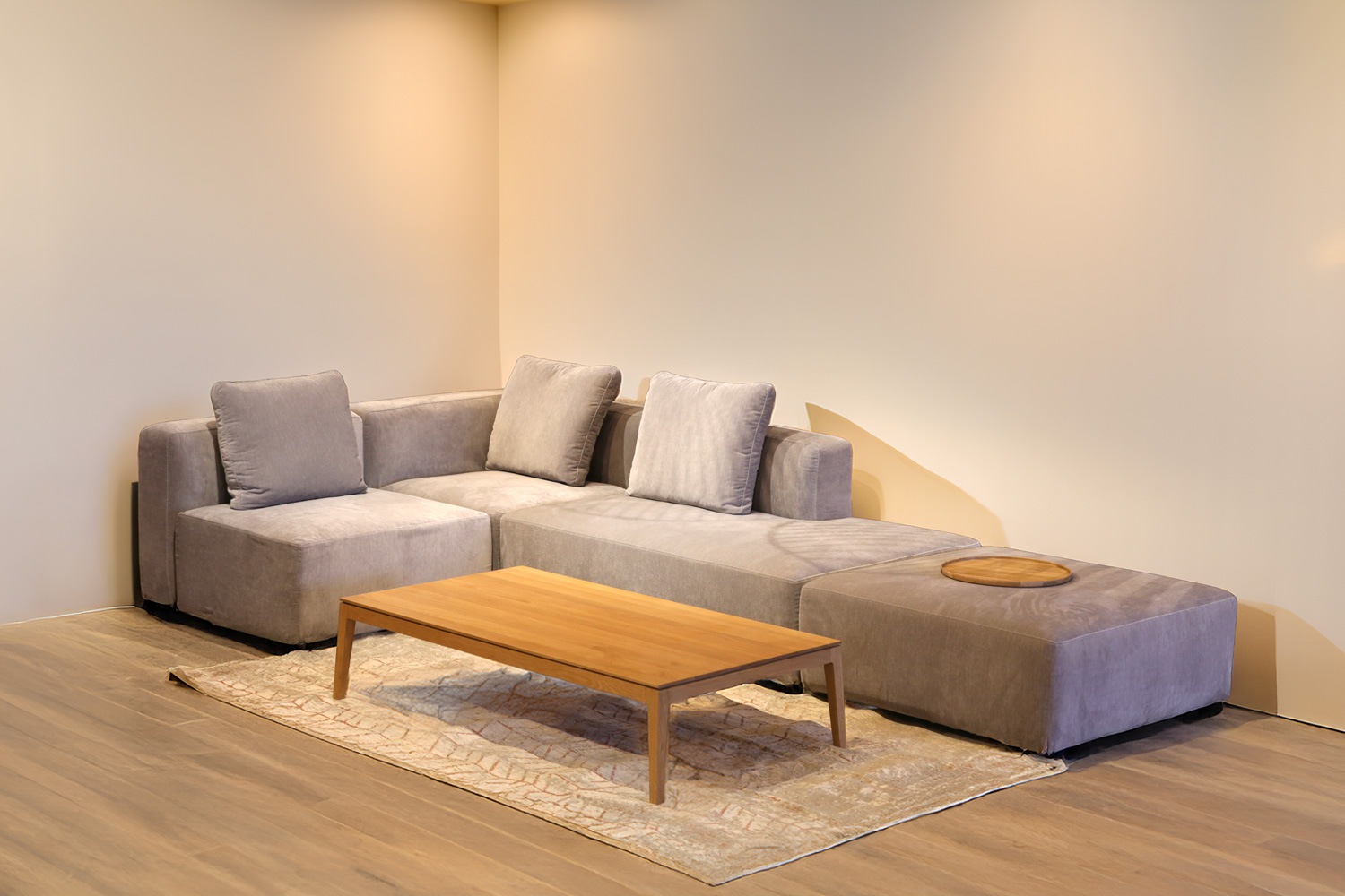 SUMOWA SOFA スモワ 1人掛け(肘なし)ライトグレー