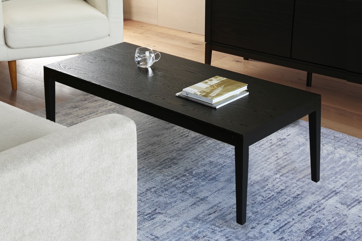 PLAIN LIVING TABLE オーク 黒塗装【サイズオーダー】