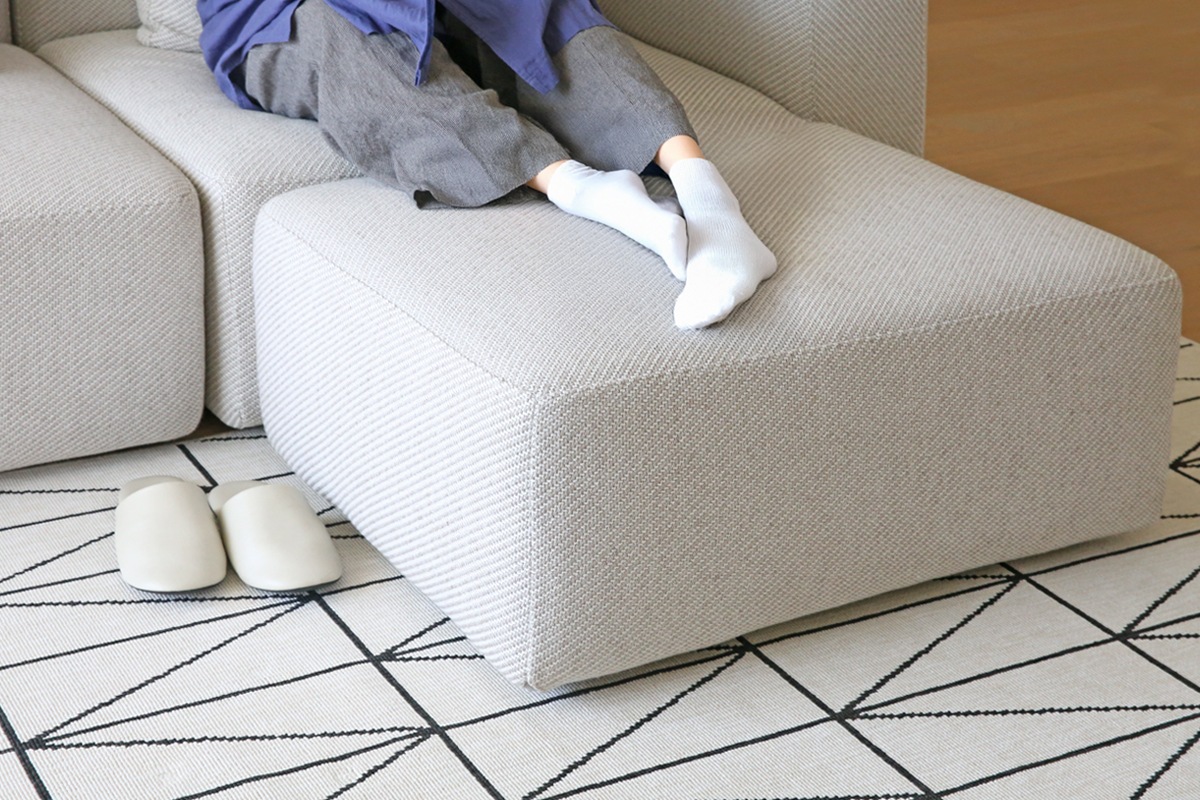 SUMOWA SOFA スモワ オットマン W80×D60 ベージュ