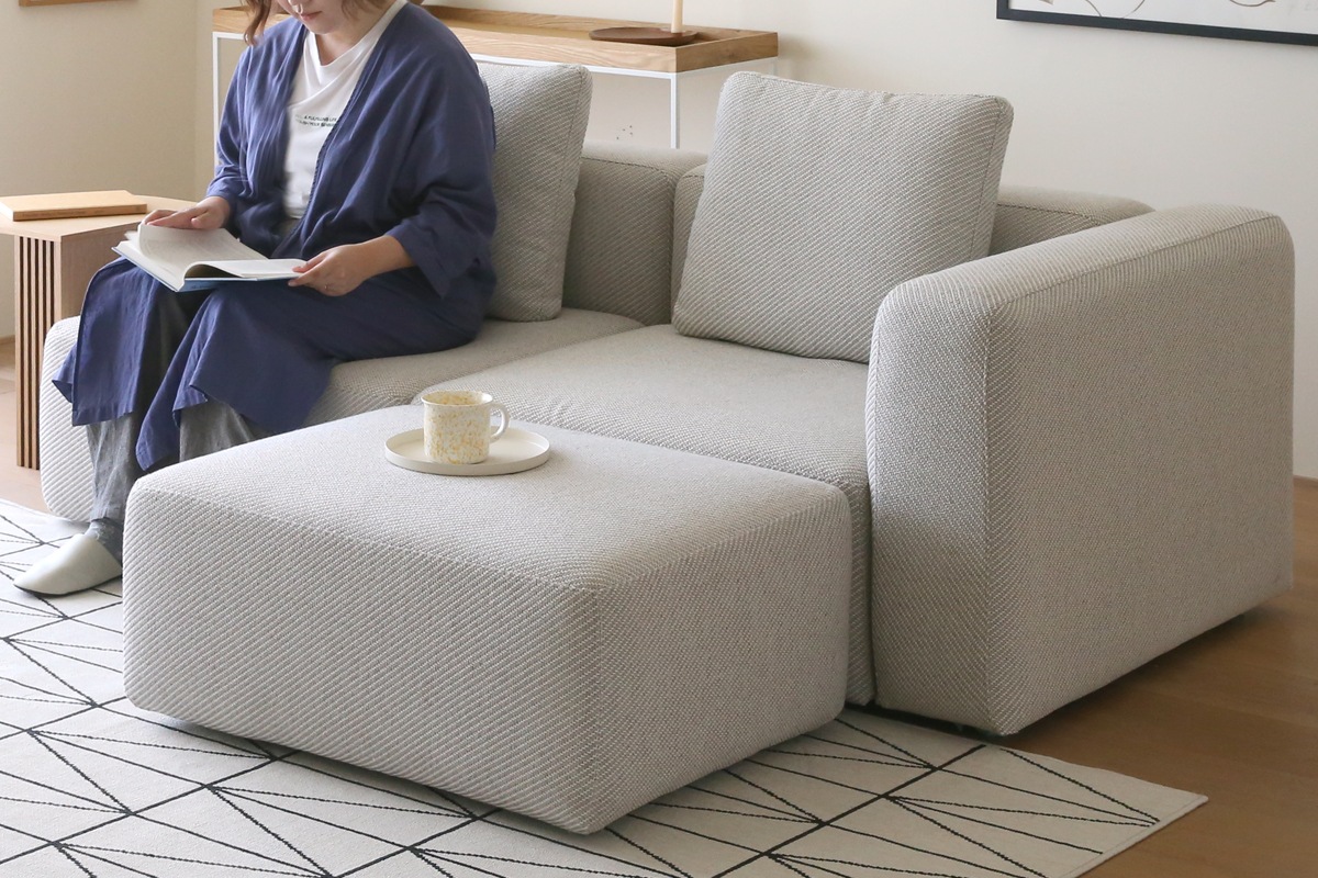 SUMOWA SOFA スモワ オットマン W80×D60 ベージュ