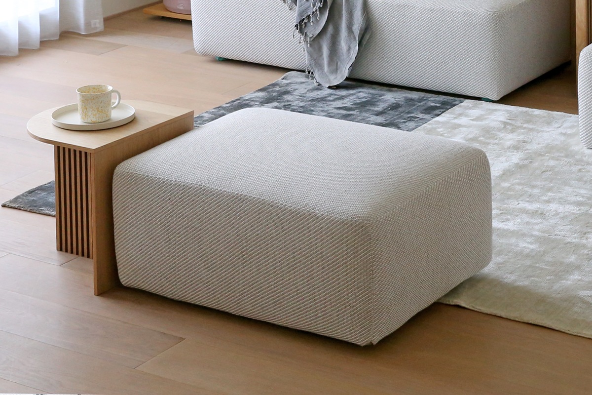 SUMOWA SOFA スモワ オットマン W80×D60 ベージュ
