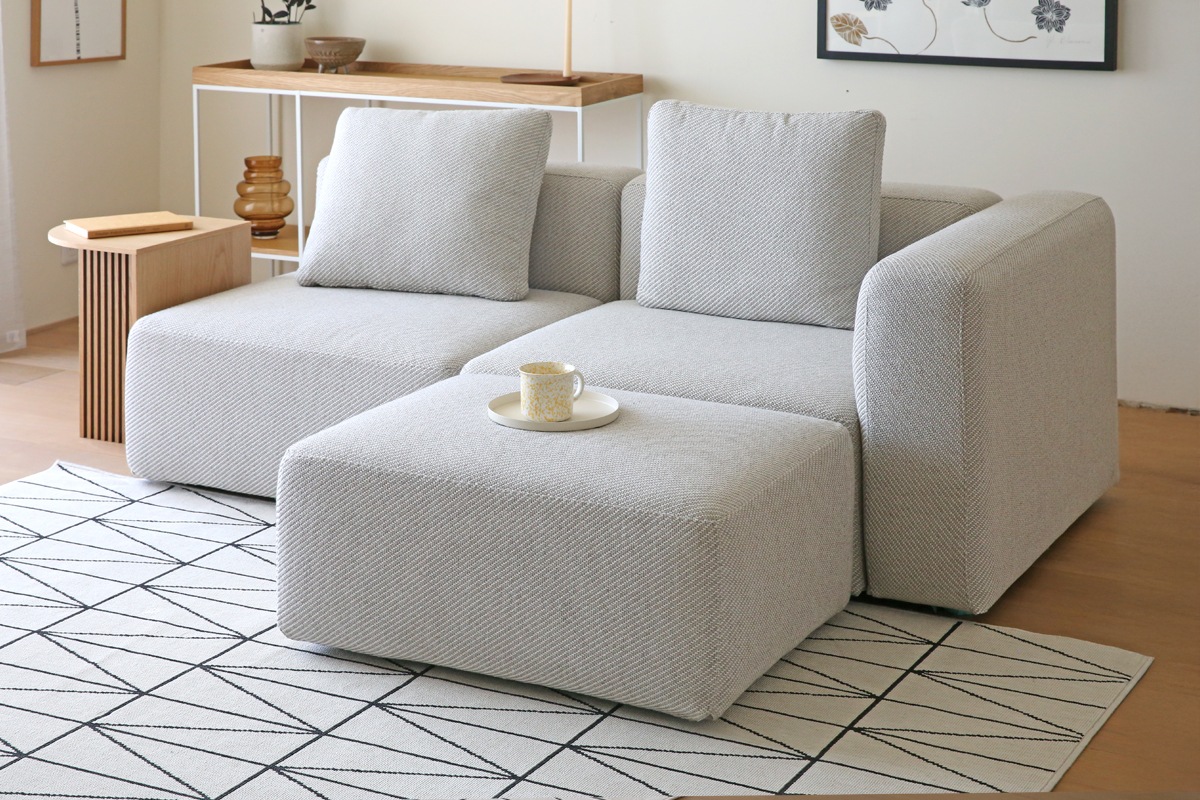 SUMOWA SOFA スモワ オットマン W80×D60 ベージュ