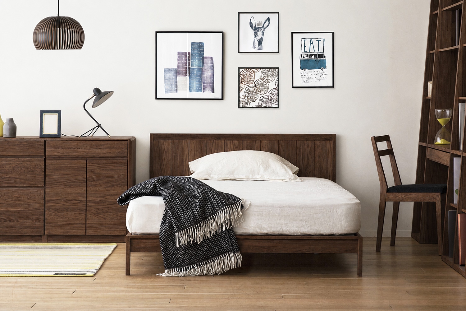 THOMSON BED トムソン セミダブル ウォルナット