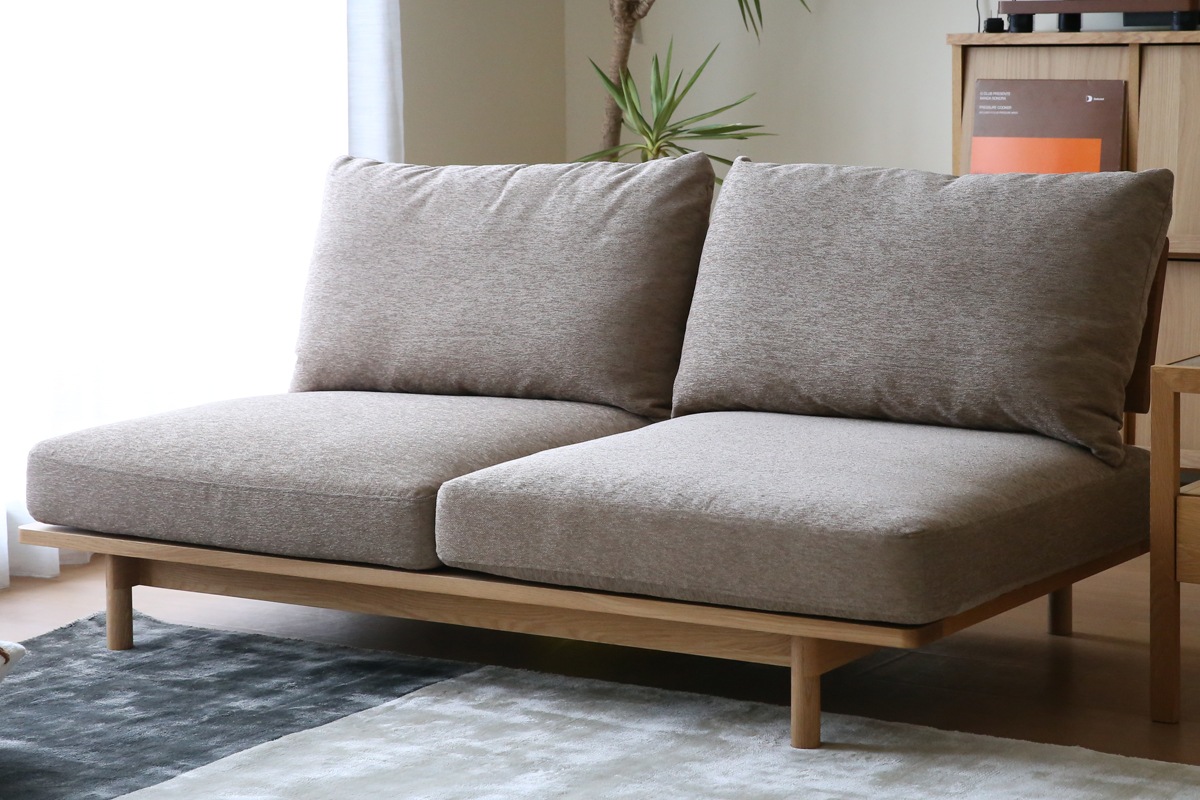 MOLEN SOFA モーレン 3人掛け オーク 生地/CHART6:ベージュ【受注生産】