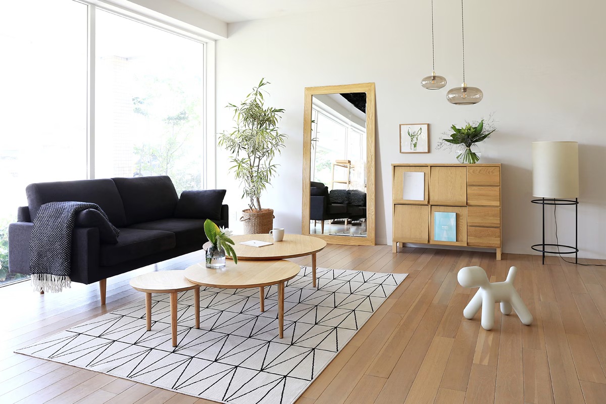 PLAIN MIRROR 89 LARGE オーク