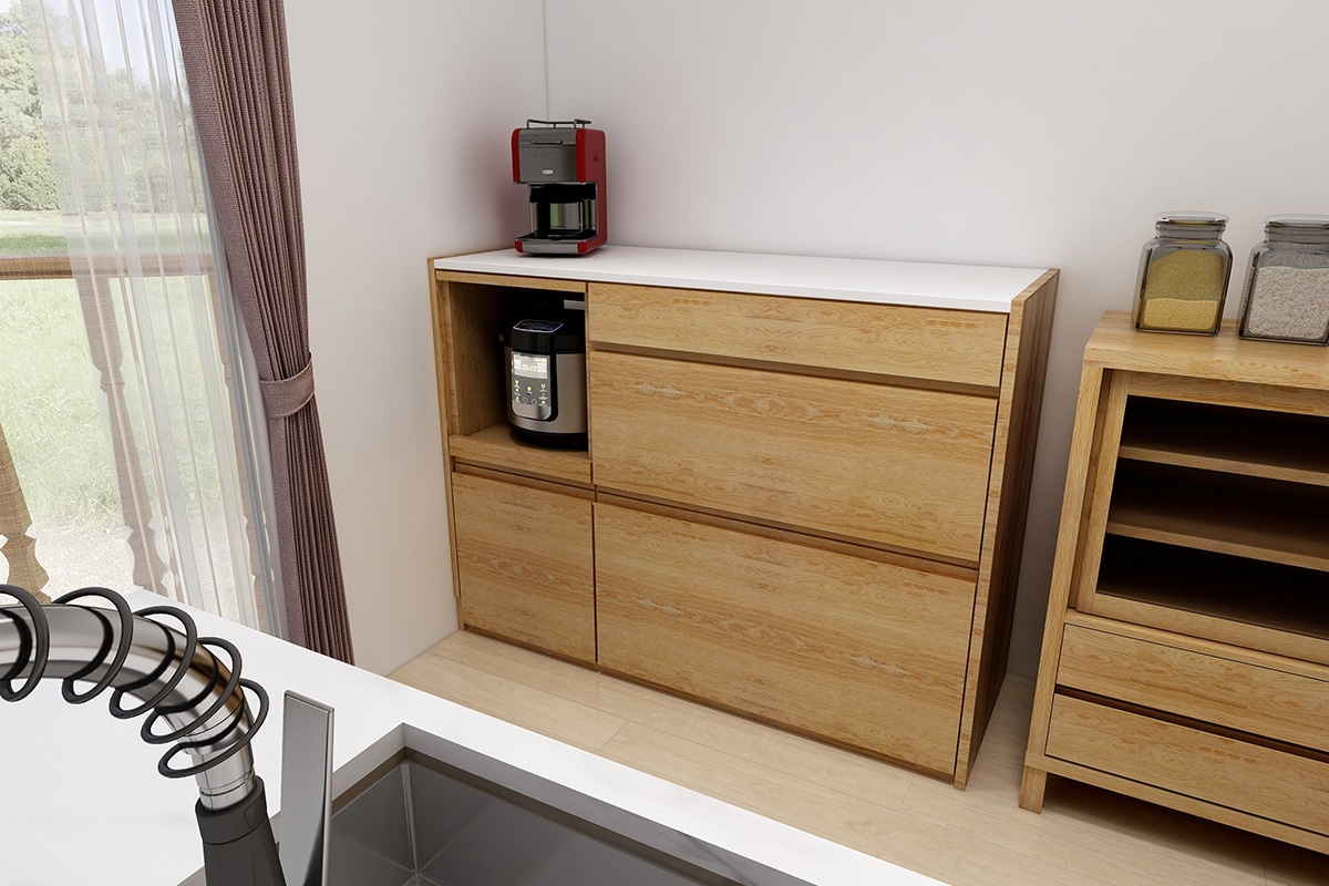 HARVEST ハーベスト【カウンタータイプ】set 6【幅130cm】オーク/ウォルナット