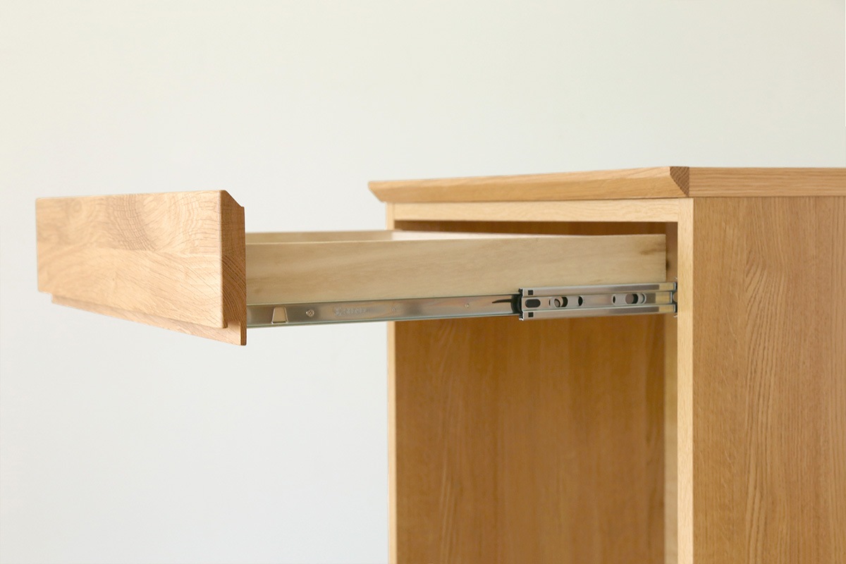 ASTER DESK SET1 90天板 + 30キャビネット (左開き・右開き) + 60デスク ※置きミラー別売 ※スツール別売 オーク/ウォルナット