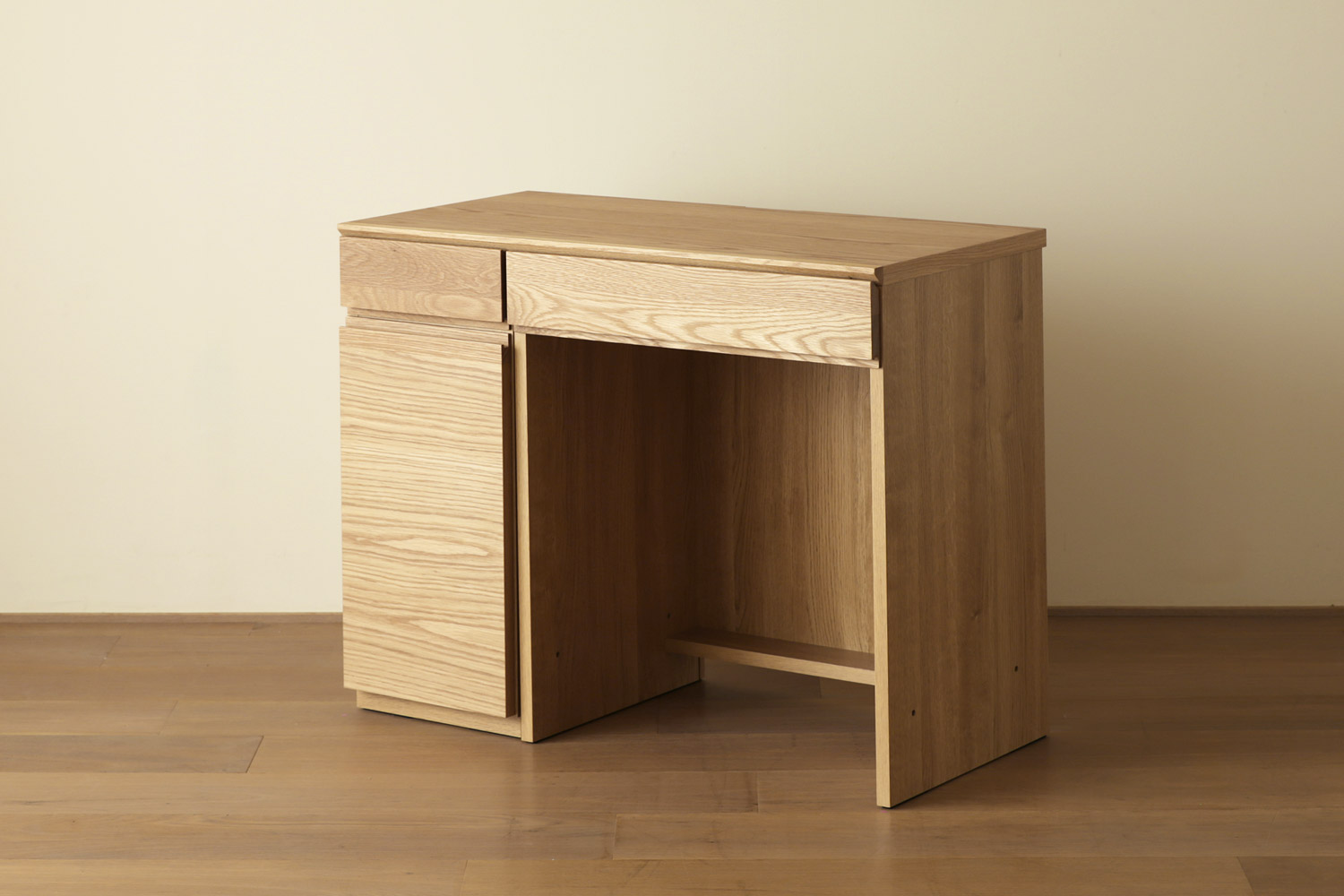 ASTER アスター DESK SET3 オーク (90天板 + 30キャビネット (左開き・右開き) + 60デスク) ※置きミラー別売 ※チェア別売