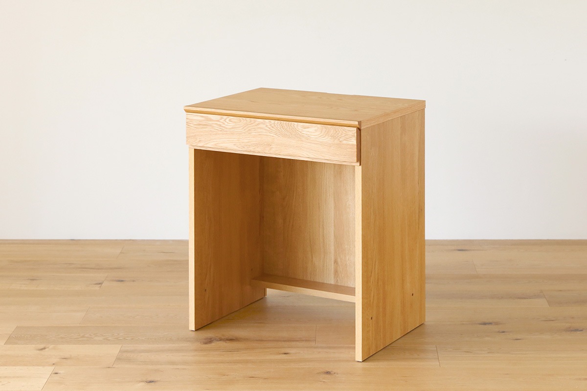 ASTER DESK SET1 90天板 + 30キャビネット (左開き・右開き) + 60デスク ※置きミラー別売 ※スツール別売 オーク/ウォルナット
