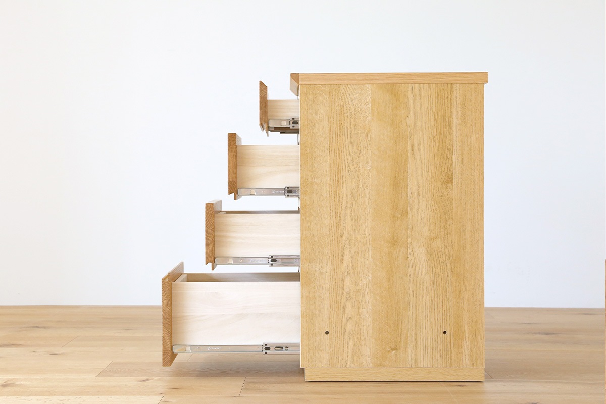 ASTER アスター DESK SET5 オーク (120天板 + 30チェスト + 90デスク
